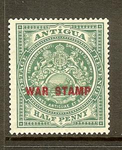 Antigua, Scott #MR2, 1/2p War Stamp, Fine Centering, MH