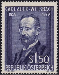 Austria - 1954 - Scott #595 - MNH - Carl Auer-Welsbach