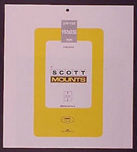 Prinz Scott Stamp Mount 192/230 mm - CLEAR - Pack of 3 (192x230  192 mm)  PRECUT