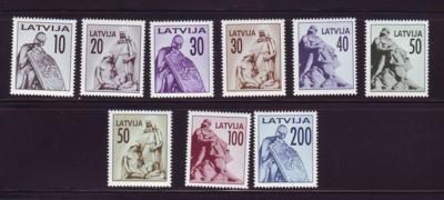 Latvia Sc 318-26 1992 Monuments stamp set mint NH