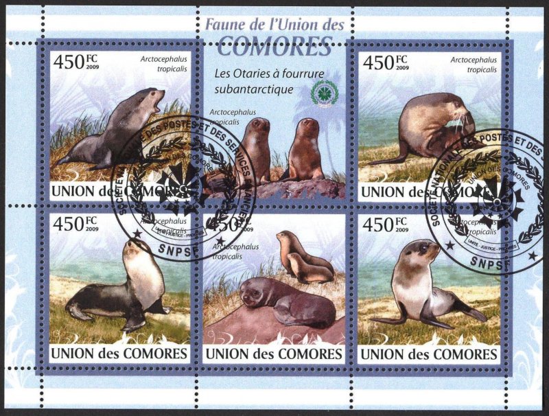 Comoros 2009 Seals Sheet Used / CTO