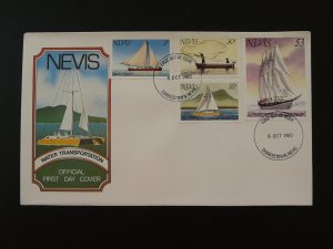 sailing ships FDC Nevis 1980