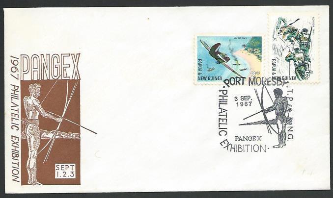 PAPUA NEW GUINEA 1967 cover PANGEX commem cancel...........................12414