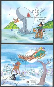 Grenada Grenadines Sc# 800-801 MNH Souvenir Sheet 1986 Christmas