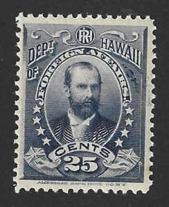 HAWAII Scott #O6  Mint NH 25c Official 2019 CV $130.00