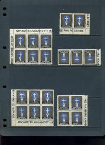 21 VINTAGE 1932 Kirkens Korshaer STAMPS (L617)  Church Korshaer RELIGION DENMARK