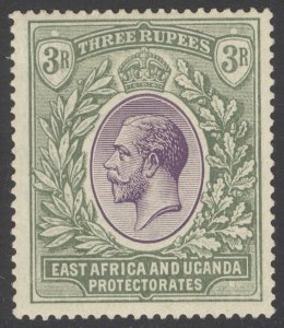 SG 73 East Africa & Uganda 1921. 3r violet & green. A fine fresh mounted mint...