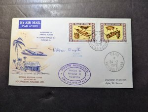 1979 Wallis and Futuna Experimental Airmail Cover Sigave to Apia Polynesian Air