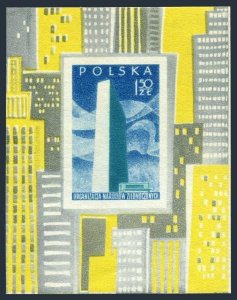 Poland 763a sheet,MNH.Michel 1001 Bl.20. UN,1957.UN Building,NYC.