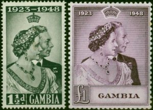 Gambia 1948 RSW Set of 2 SG164-165 Fine LMM