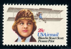 US Stamp #C99 Blanche Stuart Scott 28c - PSE Cert - Superb 98 - MNH - SMQ $95.00