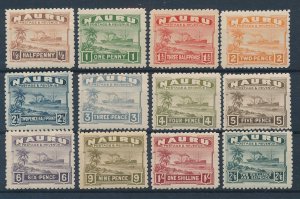 [117060] Nauru 1924 Steam ships - Greyish paper - 12 values   MLH