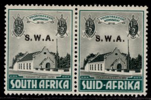 SOUTH WEST AFRICA GV SG92, ½d + ½d black & green, M MINT.
