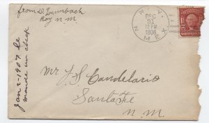 1906 Roy NM doane cancel on #319 cover [H.3826]