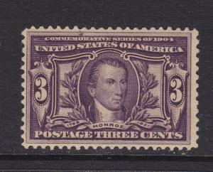 325 VF original gum mint never hinged with nice color cv $ 180 ! see pic !