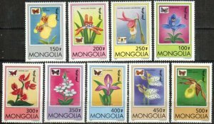 Mongolia Stamp 2269-2277  - Butterflys and Orchids