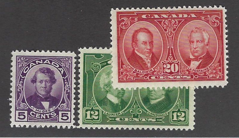 Canada SC#146-148 Mint F-VF SCV$41.00....Collectible!