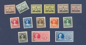 VATICAN - Scott Q1-Q3 & Q5-Q15 - mostly MNH - parcel post - 1931