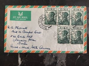 1953 Dublin Ireland Airmail Cover To Boston Ma USA