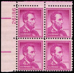 US #1036a LINCOLN MNH UL PLATE BLOCK #26186