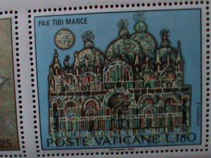 VATICAN CITY-1972-UNESCO CAMPAIGN TO SAVE VENICE PAINTINGS-MNH VERY FINE RARE