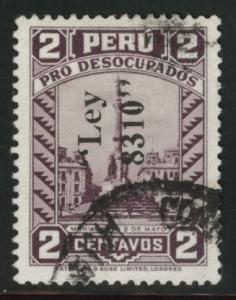 Peru Scott  RA27 used 1936 postal tax stamps