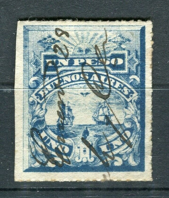 ARGENTINA BUENOS AYRES 1890s early classic Revenue issue fine used 1P. 