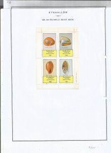 EYNHALLOW -1981 - Sea Shells - Sheets - Mint Light Hinged -Private Issue