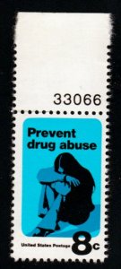 SC# 1438 - (8c) - Drug Abuse, MNH Plate # single - 33066