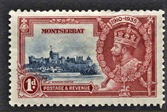 STAMP STATION PERTH - Montserrat #85 KGV Silver Jubilee MH