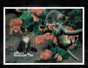 Antigua 1995 - Fauna and Flora, Cats - Souvenir Stamp Sheet - Scott #1919 - MNH