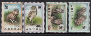 Aruba 101-4 Birds Mint NH (WWF)