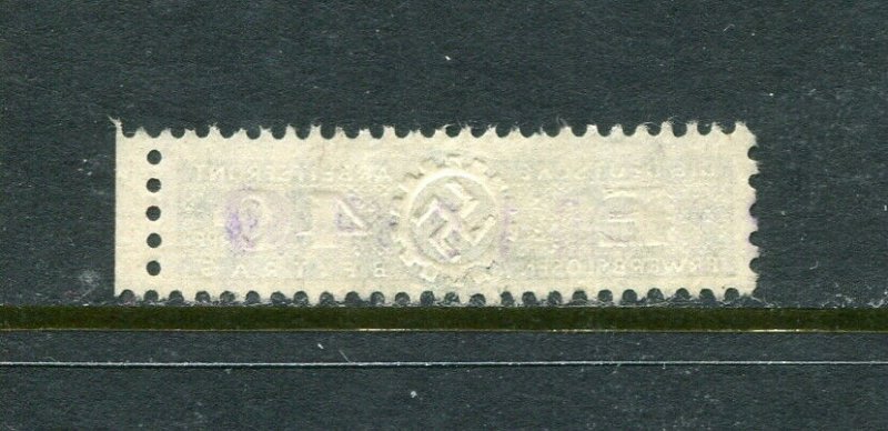 x07 - GERMANY 1930s-40s Arbeitsfront REVENUE Stamp. Used