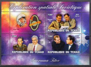 TCHAD CHAD 2013 SPACE RUSSIA TITOV GAGARIN ESPACE RAUMFAHRT [#1333]