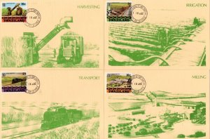 Swaziland - 1982 Sugar Industry Maxi Card Set SG 408-411