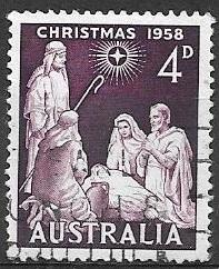 Australia 1958 4d Christmas, used. Scott #313