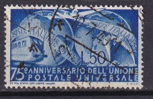 1949 - ITALY - 75th anniv. of the UPU - Sc# 514 - Used