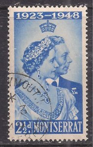 Montserrat 1948 KGV1 2 1/2d Royal Silver Wedding Used SG 115 ( D1426 )