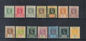 Gambia 1909 Sc 41a,2a,44,7,9,51,3,5,7,9,60,62,4 set MH