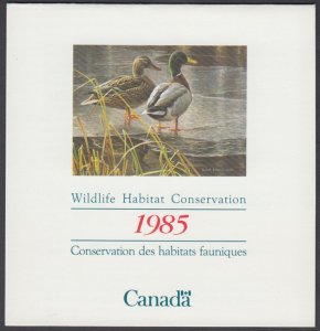 Canada - #FWH1 1985 Wildlife Conservation Stamp Booklet - Mallard Ducks