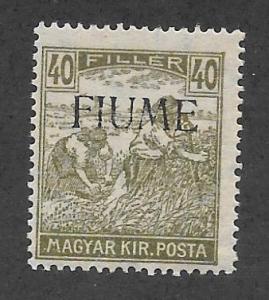 Fiume Scott 12a Mint 40f Overprint on Hungarian stamp 2018 CV $45.00