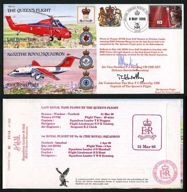 JS(CC)2d The Queens Flight Last Royal Tast Signed P.J Harding T.C Elworthy