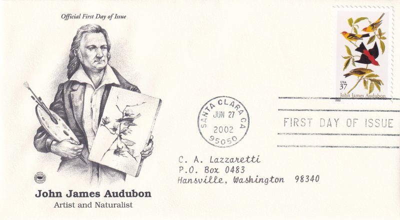 2002, Honoring John James Audubon, PCS, FDC (E12065)