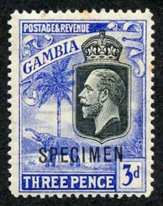 Gambia SG128s 3d Wmk Mult Script CA Opt SPECIMEN M/Mint (tone spot) 