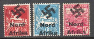 FRANCE ALGERIA NORD AFRIKA OCCUPATION FELDPOST OVERPRINT x3 #1 POSTALLY USED