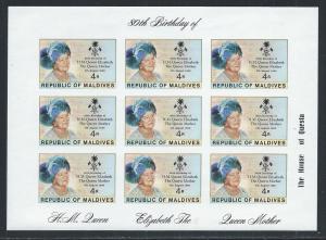 MALDIVE ISLANDS SC# 874 MINISHEET/9 IMPF VF/MNH 1980