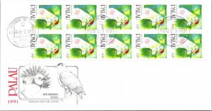 Palau FDC 1991 - 10x29c Stamps - Bird Definitives Booklets - F29914