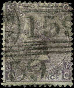 Great Britain Scott #45 Plate #6 Used