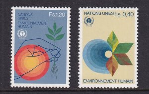 United Nations Geneva  #107-108  MNH  1982   human environment