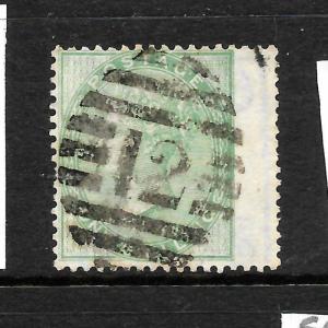 GREAT BRITAIN  1855-57  1/-   GREEN  QV   FU    SG 72